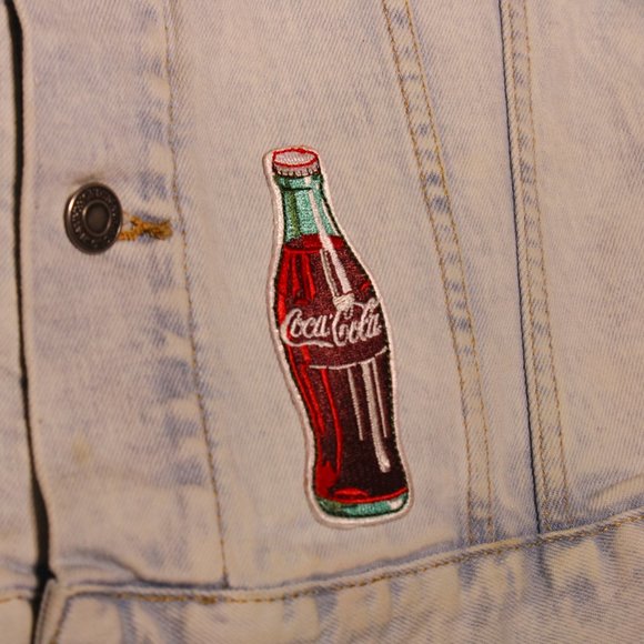 1 of 1 Coca - Cola Jean Jacket Handmadw - Picture 7 of 9